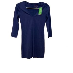 Lilly Pulitzer Juliet Dress True Navy Fitted V-Neck Size XXS-NWT-SEE DESCRIPTION